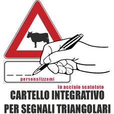 tabella integrativa per triangoli personalizzabile in acciaio